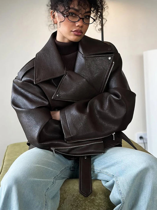 Laura Leather Zip