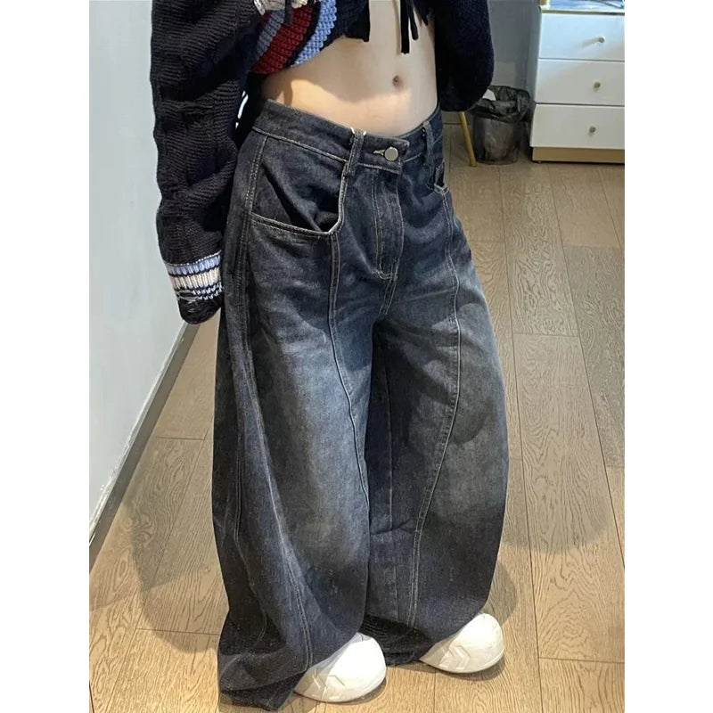 Embroidered Baggy Denims