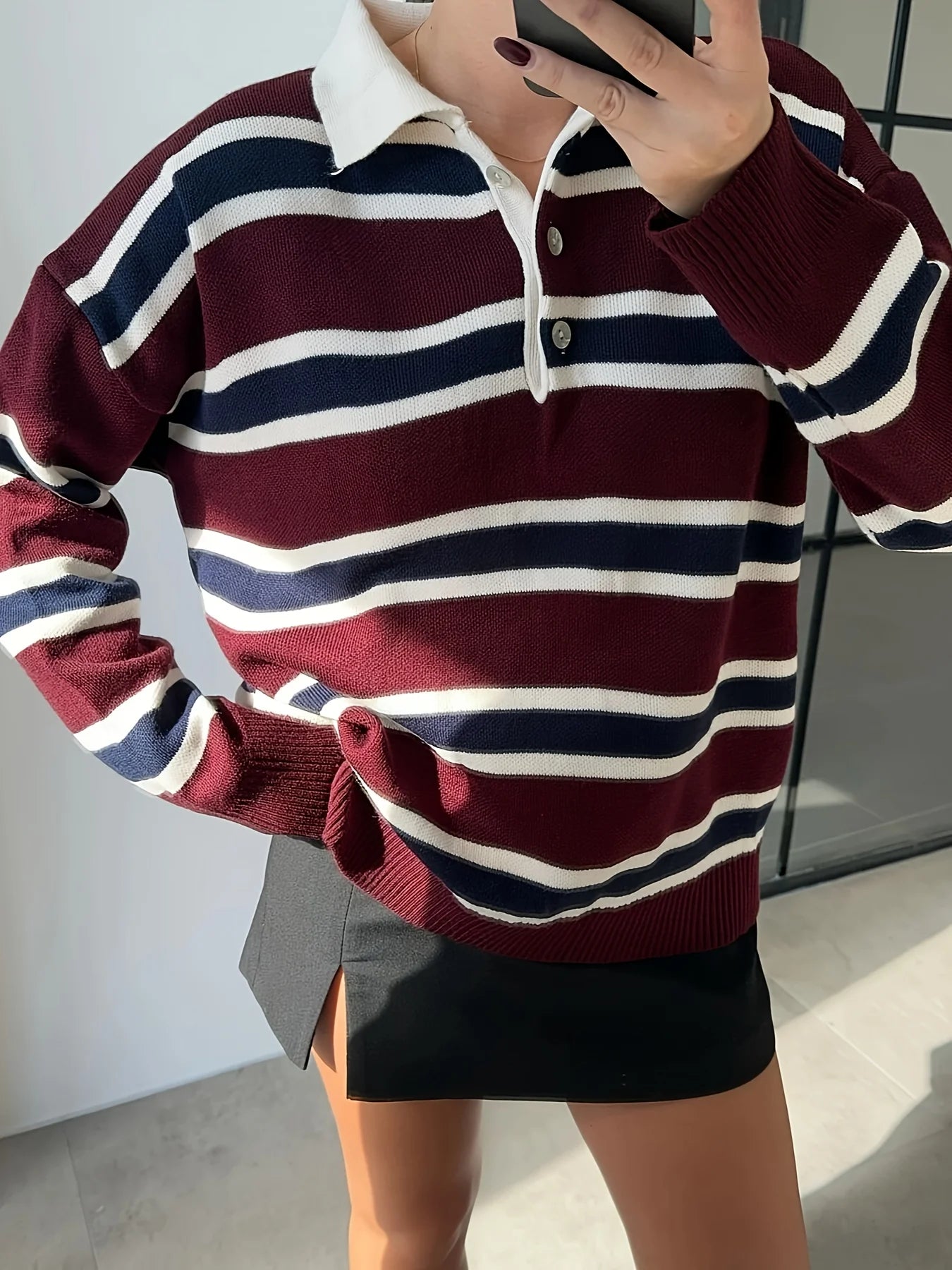 Clifford Striped Collar Polo