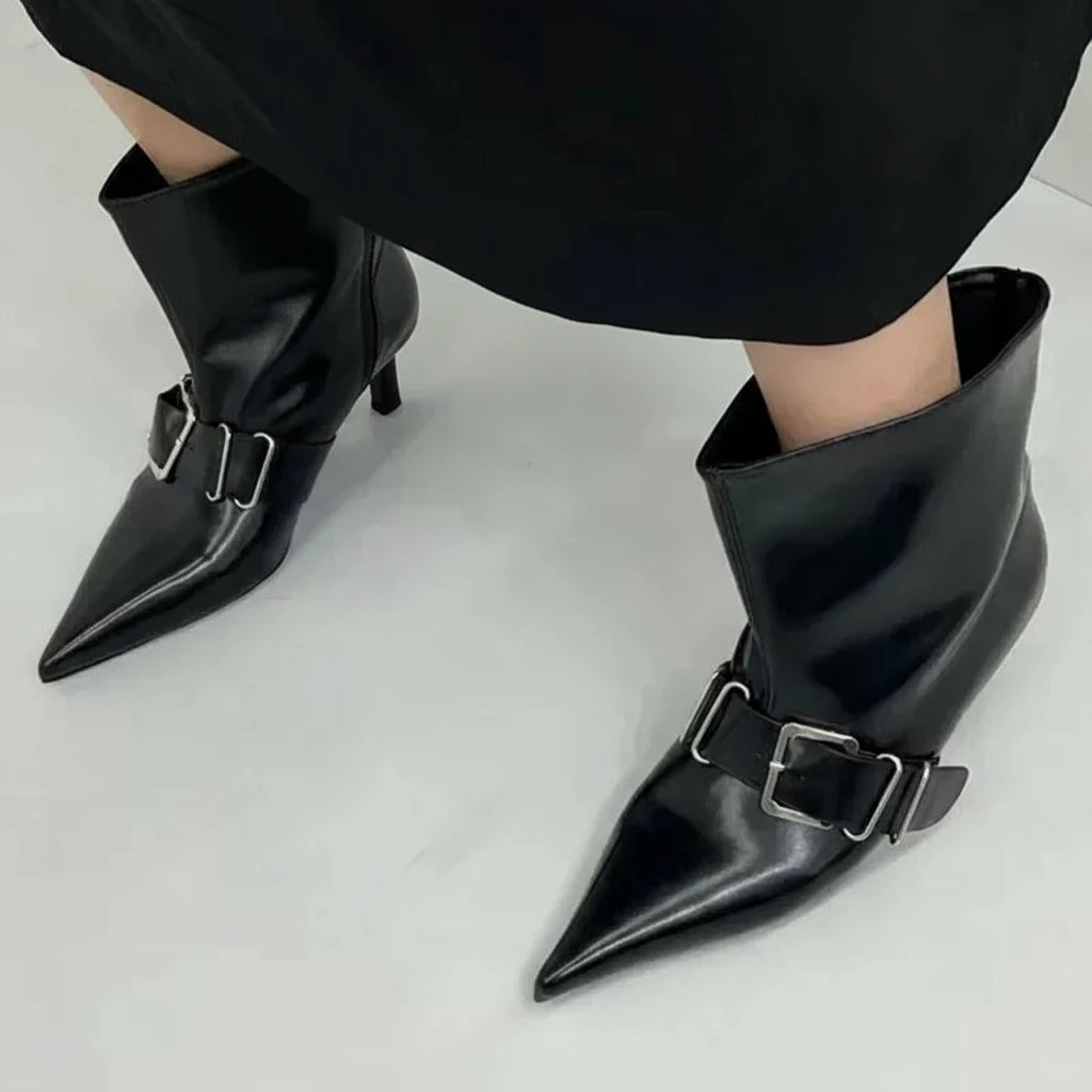 Leora Pointed Strap Booties