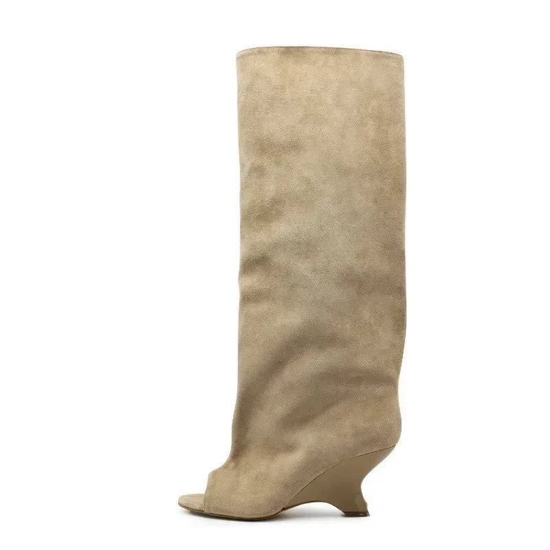 Anecia Suede Muled Boots