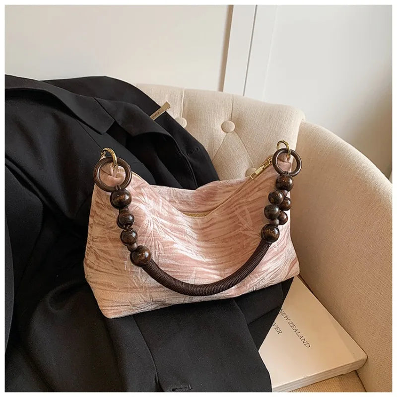 Lena Beaded Handle Purse
