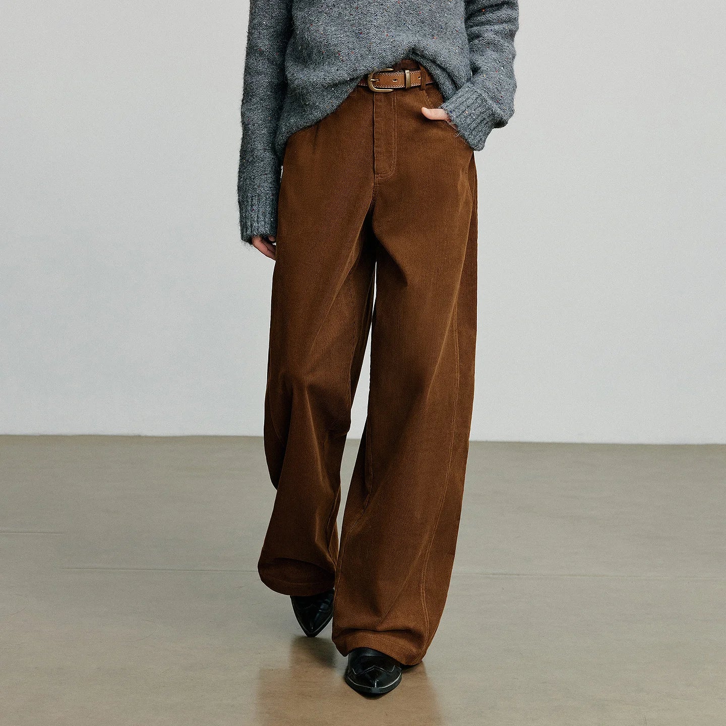 Corduroy Straight Leg Pants