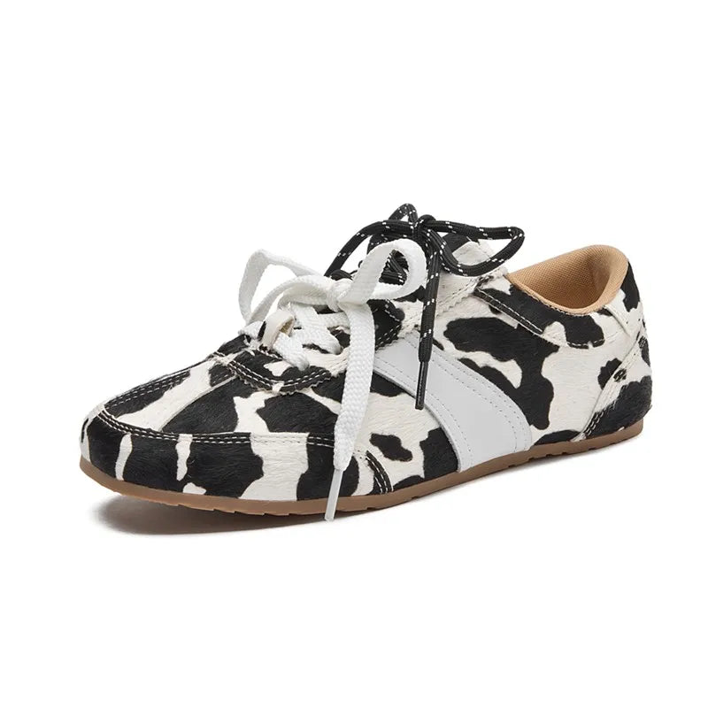 German Leather Cow Print Sneaker