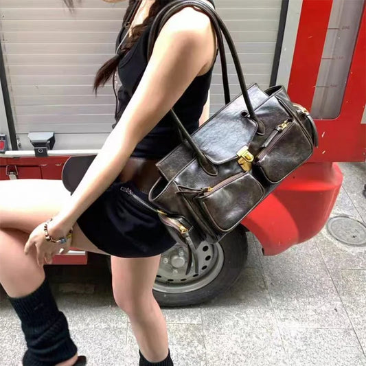 Jessi Leather Buckle Handbag