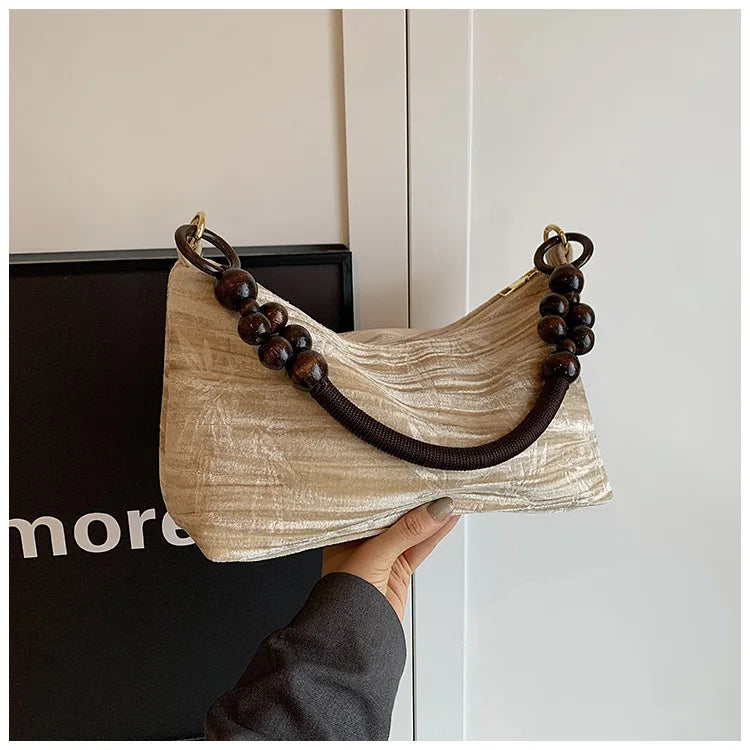 Lena Beaded Handle Purse