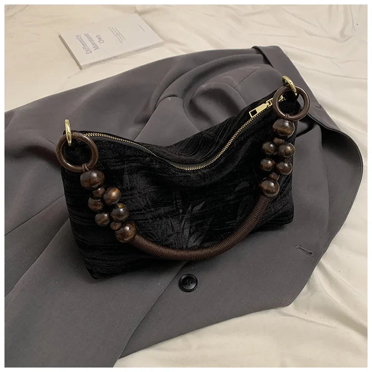 Lena Beaded Handle Purse