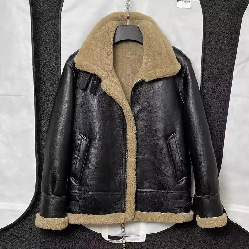 Jerri Leather Sherp Jacket