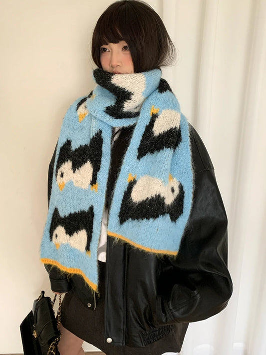 Penguin Knit Scarf