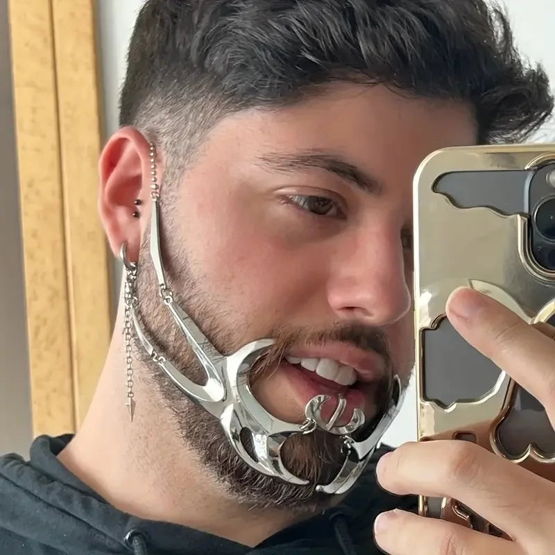 Silver Structured Mask