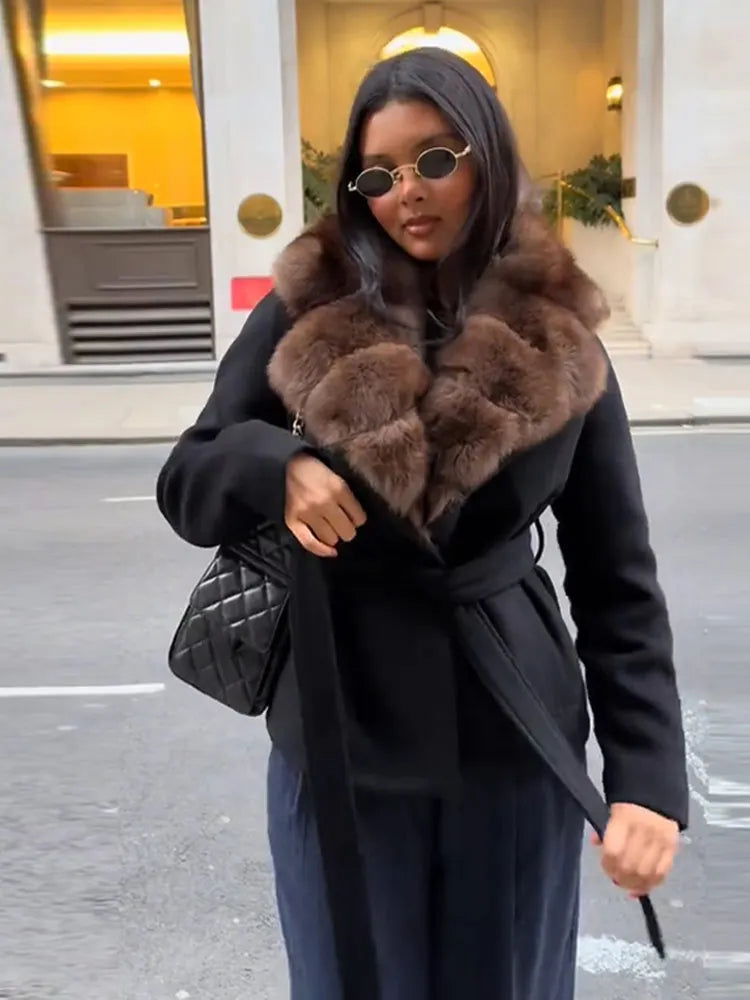 Keona Fur Collar Coat
