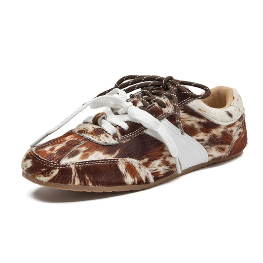 German Leather Cow Print Sneaker
