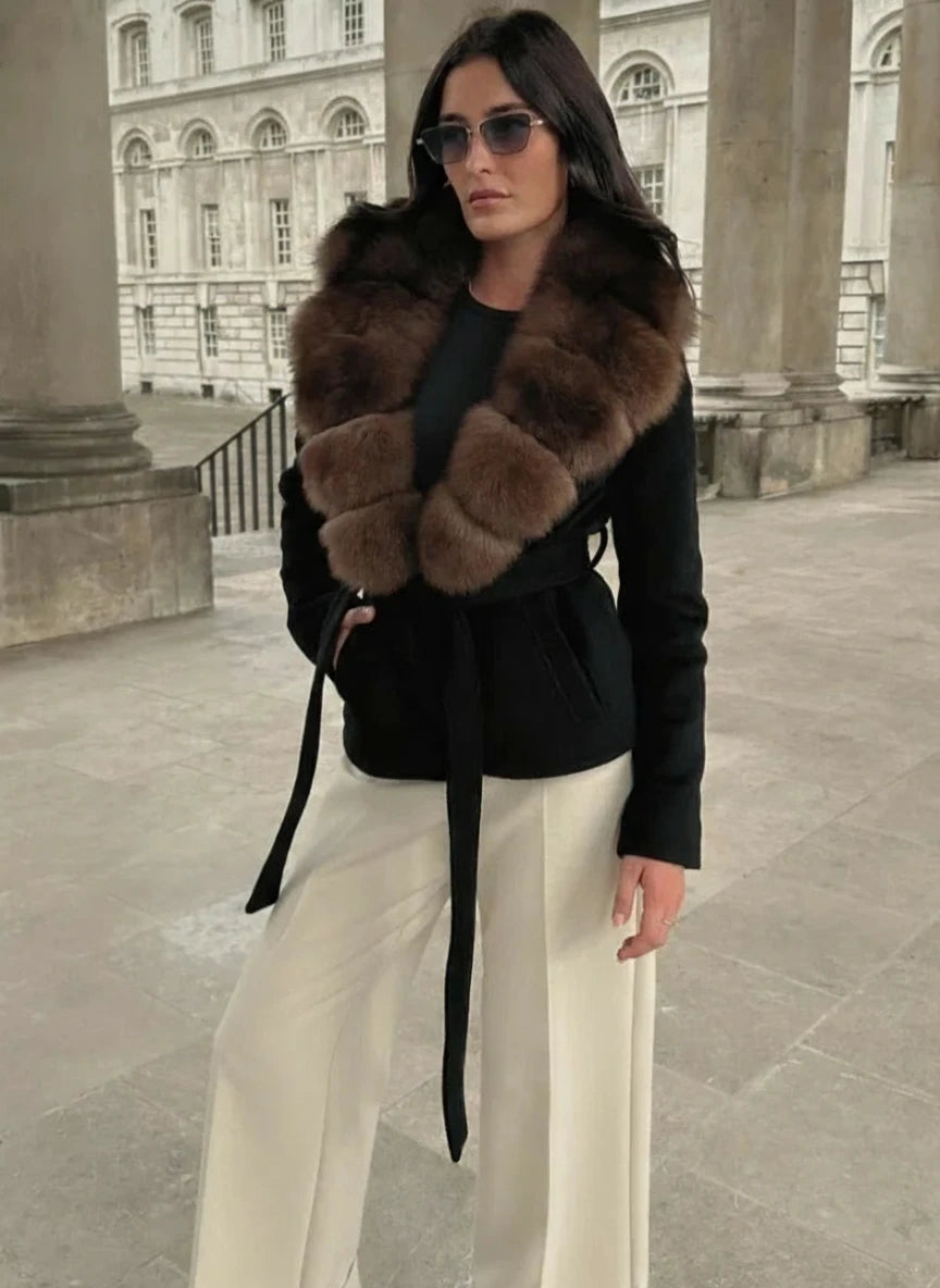 Keona Fur Collar Coat