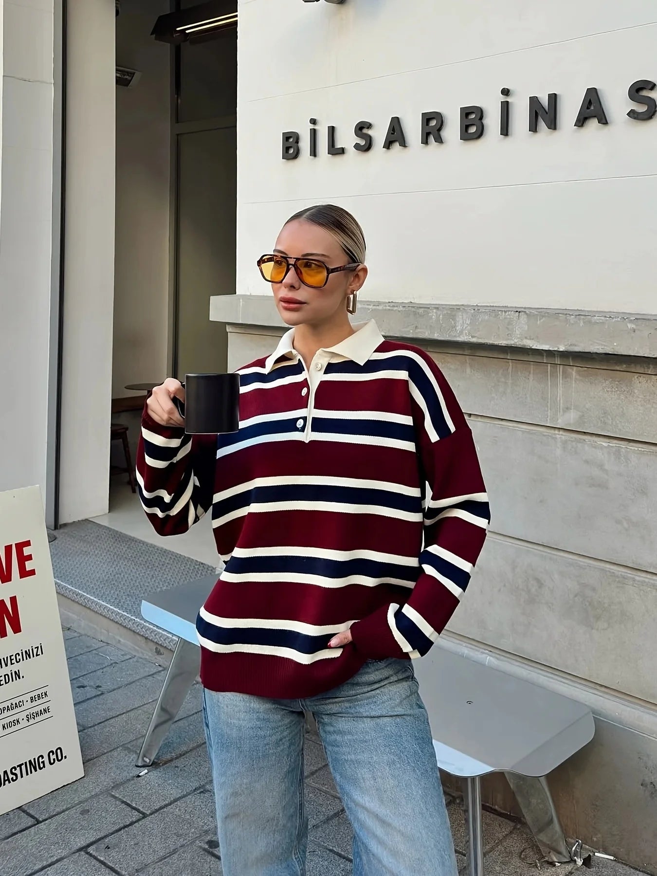 Clifford Striped Collar Polo