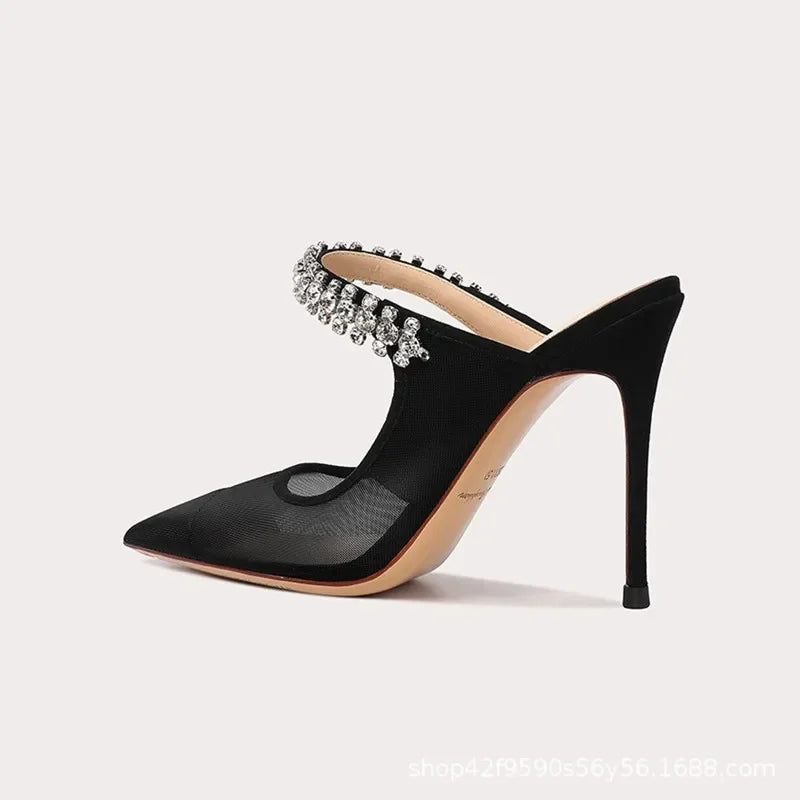 Pointed Mesh Stilettos