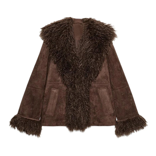 Crysti Sherpa Lapel Coat