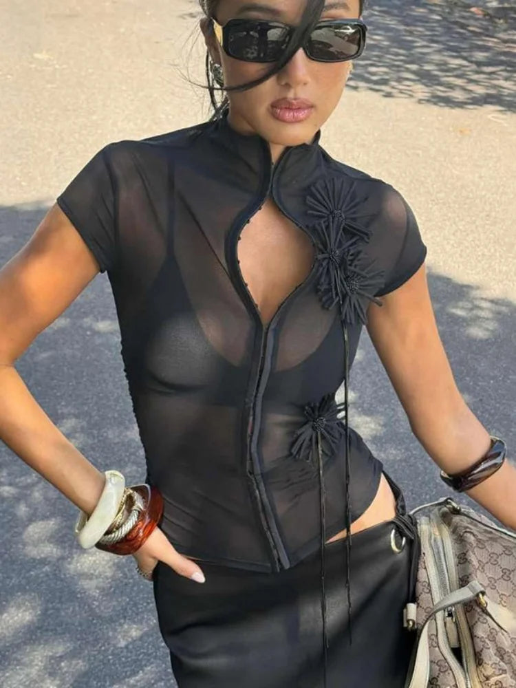 Nina Mock Neck Blouse