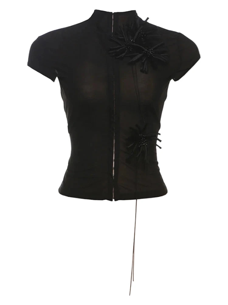 Nina Mock Neck Blouse