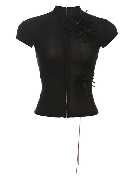 Nina Mock Neck Blouse