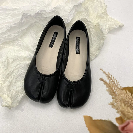Leather Tabbi Flats