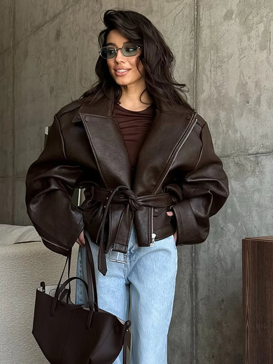 Laura Leather Zip