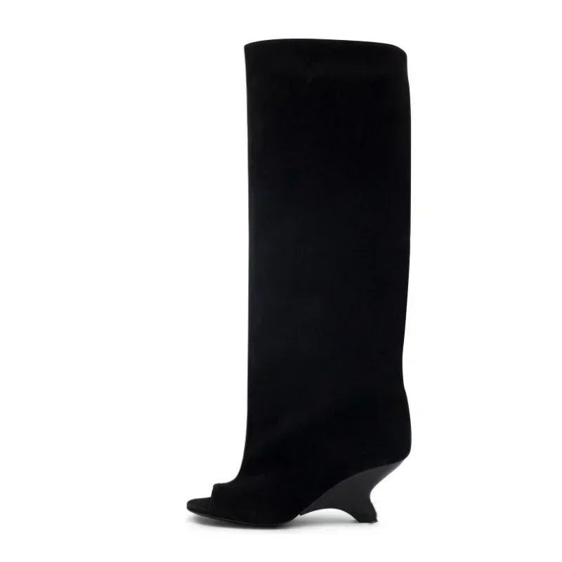 Anecia Suede Muled Boots