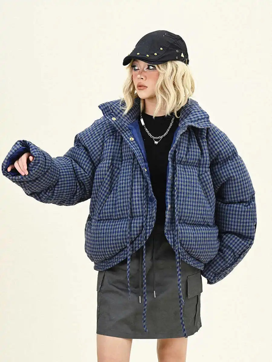 Button-Bow Flannel Coat