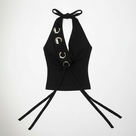 Carrie Belted Halter Top