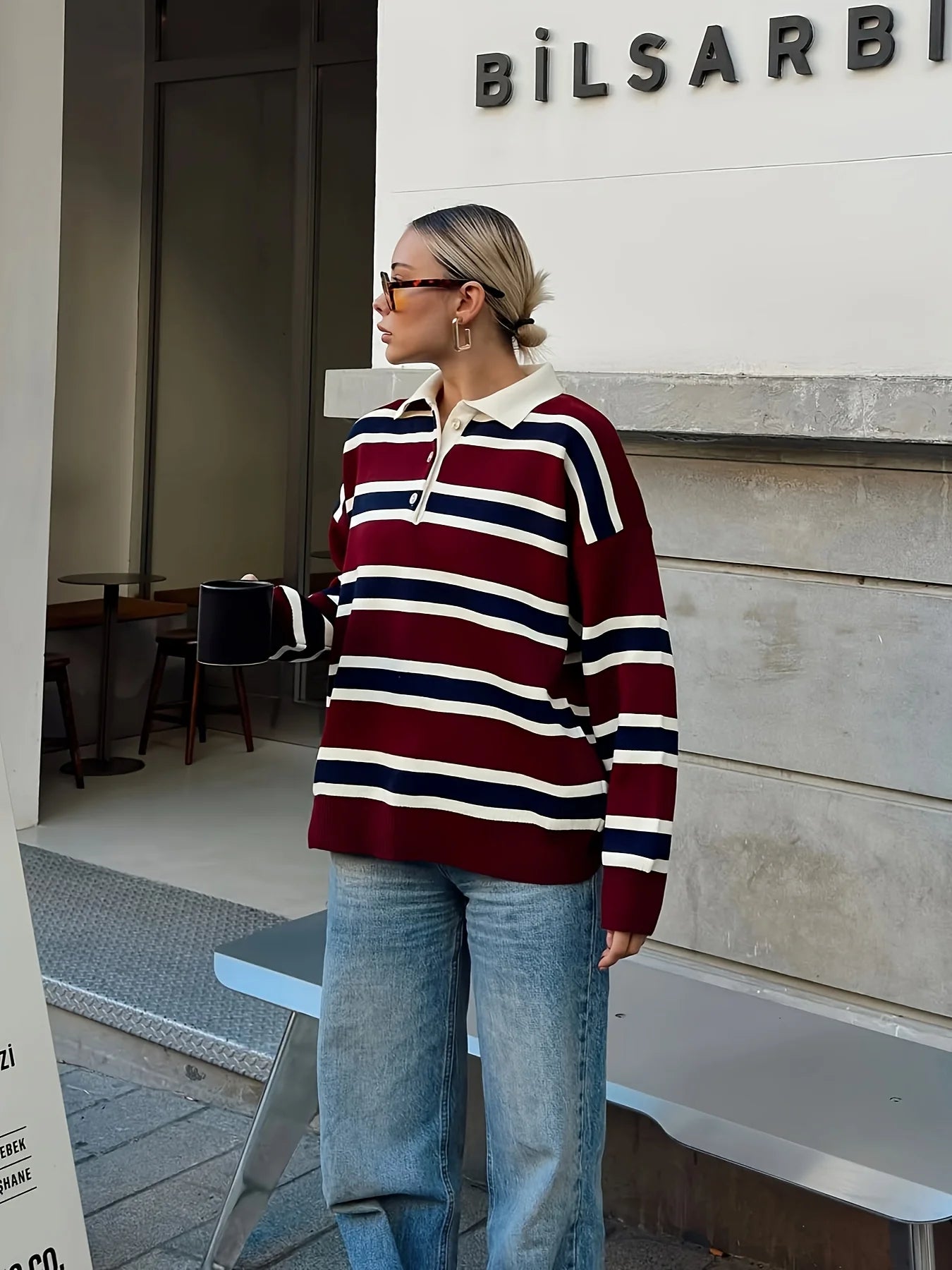 Clifford Striped Collar Polo