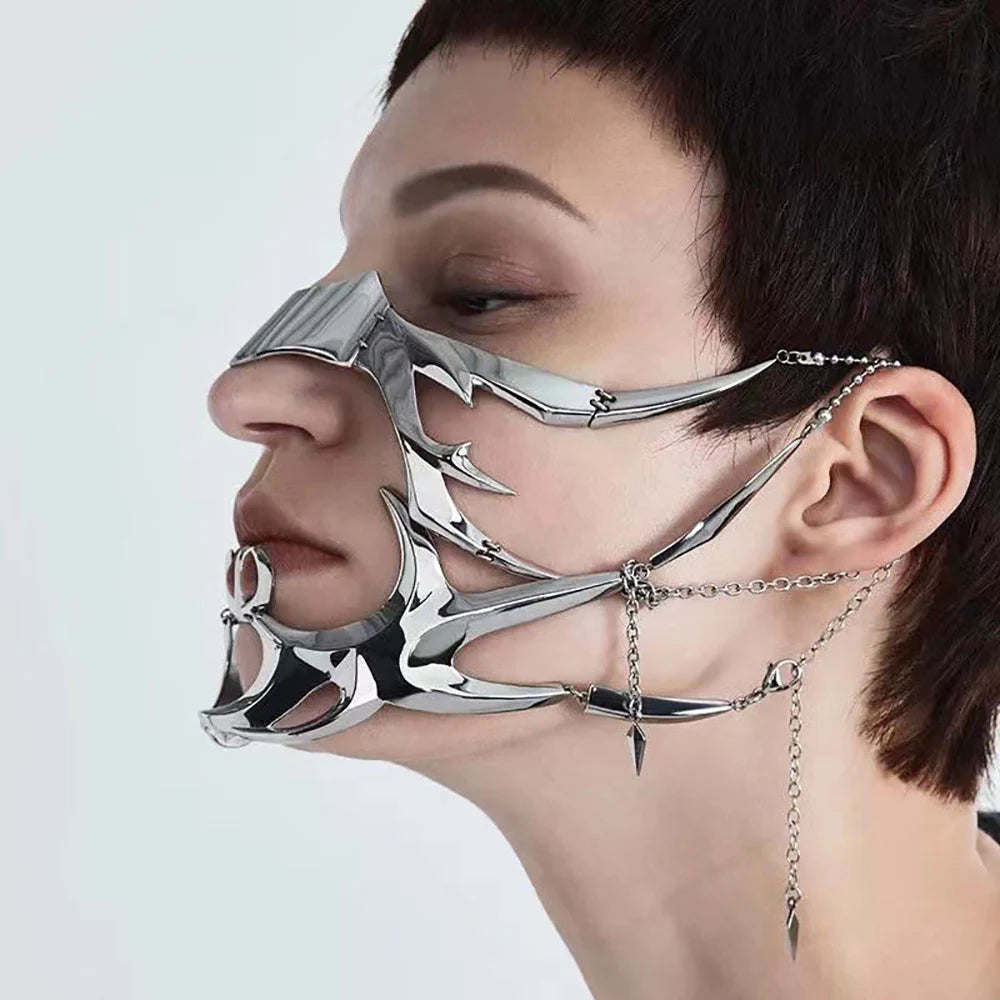 Silver Structured Mask