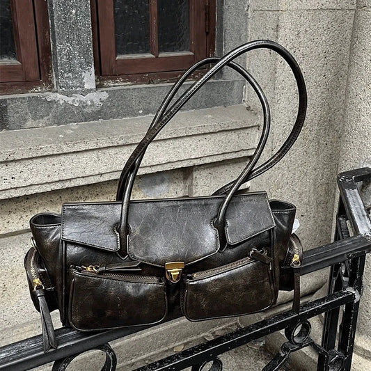 Jessi Leather Buckle Handbag