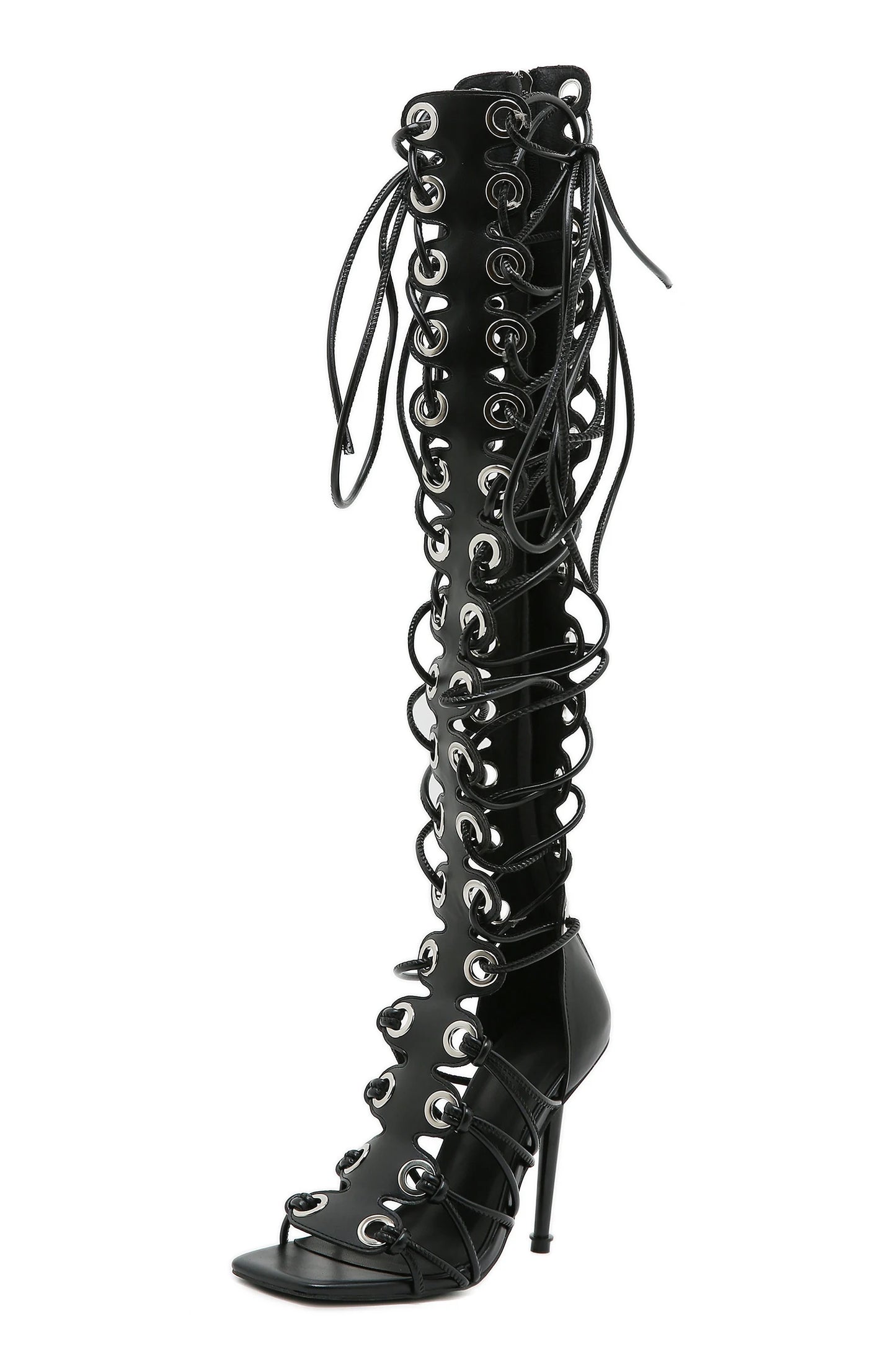 Tall Buckle Strappy Heels