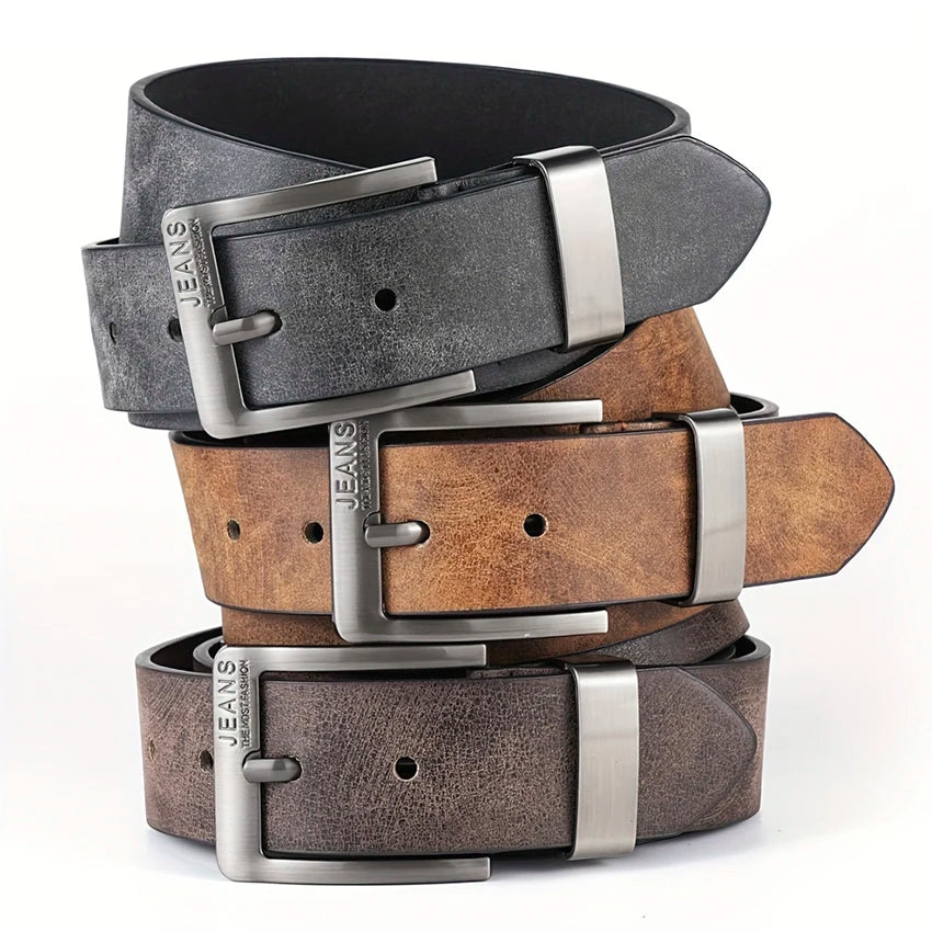 Gradient Leather Buckle Belt