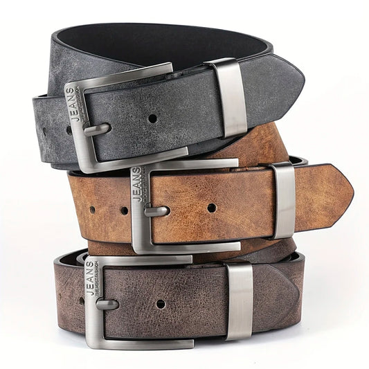 Gradient Leather Buckle Belt