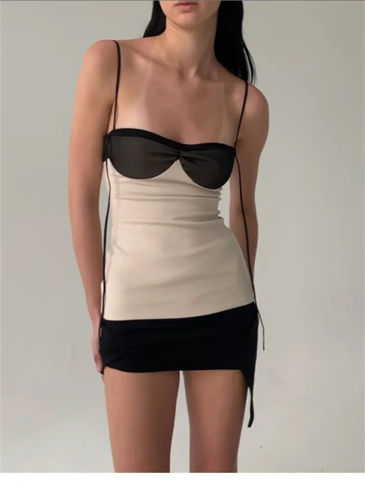 Neci Panel Lined Mini Dress