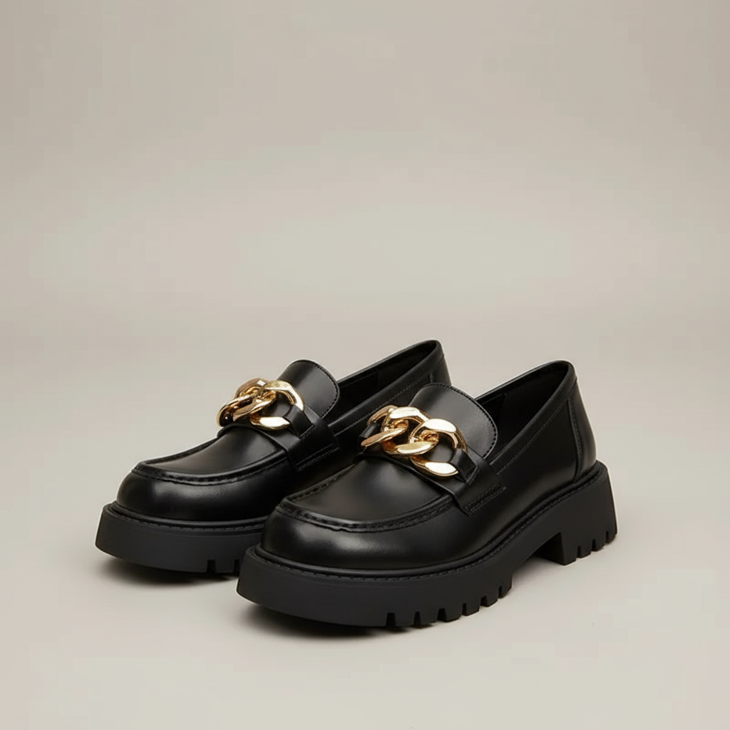 Round Toe Platform Loafers