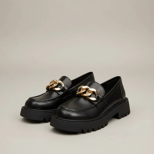 Round Toe Platform Loafers
