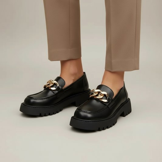 Round Toe Platform Loafers